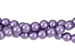 Czech Glass 8mm ColorTrends Saturated Metallic Crocus Petal Round Bead Strand (25pc Strand) by Starman